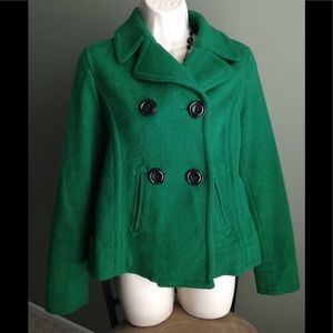 GAP EMERALD GREEN WOOL COAT